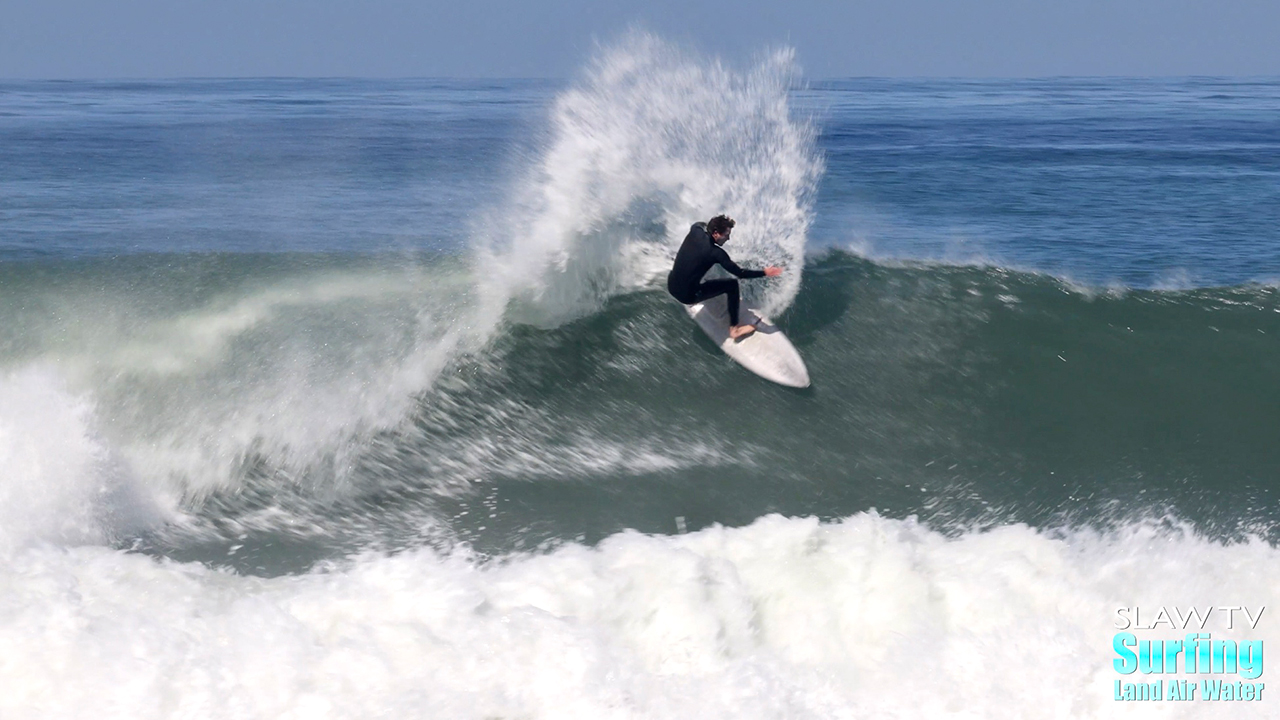 Surfing Seaside Reef with New Offshore Swell 03-18-2022