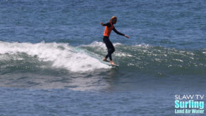 cayden bainqualls surfing highlights from jen smith aloha longboarding contest at tourmaline beach